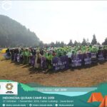 barisan kafilah di acara Indonesia Qur'an Camp KU 2019 kemahnya para penghafal Qur'an - STP SD Khoiru Ummah sekolah tahfizh tahfidz unggulan terbaik penghafal Al Quran di Bandung