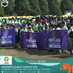 Acara apel akbar di Indonesia Qur'an Camp KU 2019 kemahnya para penghafal Qur'an - STP SD Khoiru Ummah sekolah tahfizh tahfidz unggulan terbaik penghafal Al Quran di Bandung